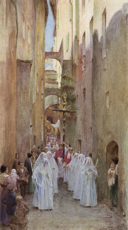 Prosesjon, San Remo, Italia av Walter Frederick Roofe Tyndale