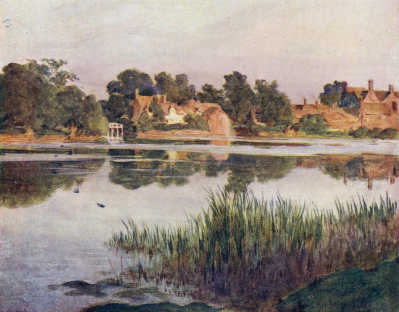 The New Forest: Beaulieu Mill (farge litho) av Walter Frederick Roofe Tyndale