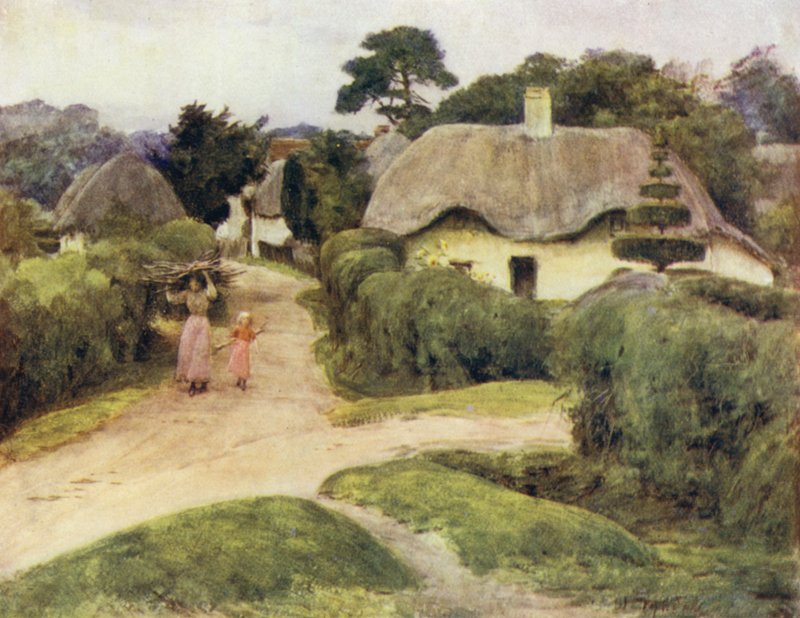 The New Forest: Furzy Lodge, nær Beaulieu (farge litho) av Walter Frederick Roofe Tyndale
