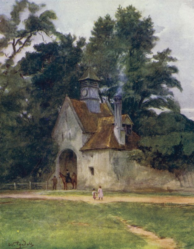 The New Forest: The Gateway, Beaulieu Palace (farge litho) av Walter Frederick Roofe Tyndale