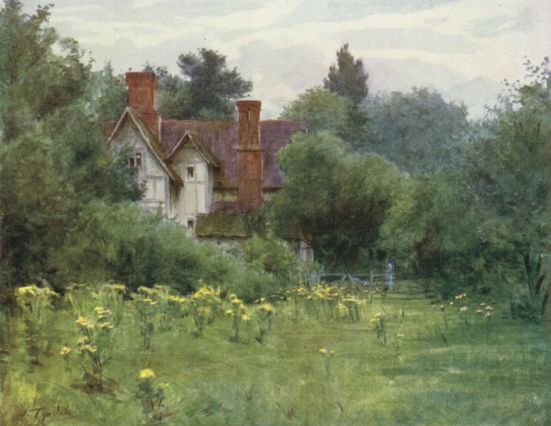 The New Forest: The Mill House, Brokenhurst (farge litho) av Walter Frederick Roofe Tyndale