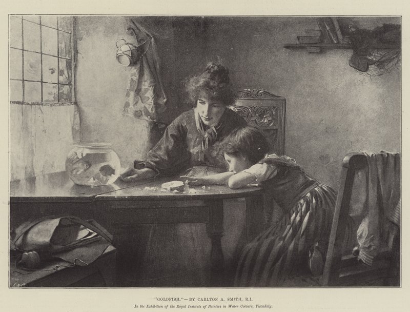 Gullfisk (litho) av Walter Granville Smith