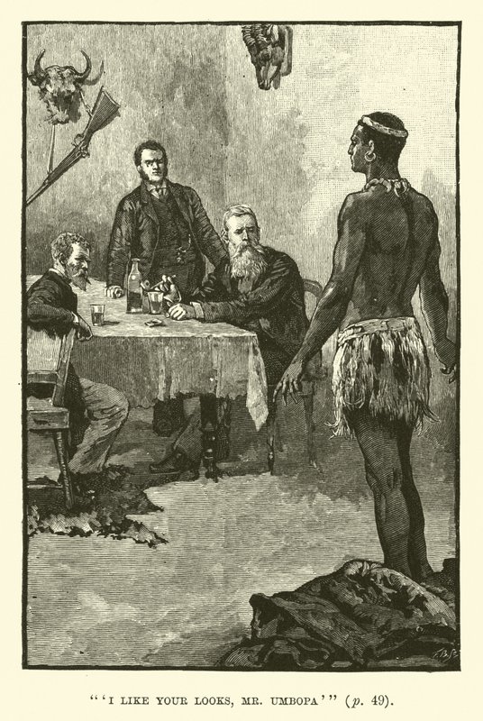 Illustrasjon for King Solomons Mines av H Rider Haggard av Walter Paget