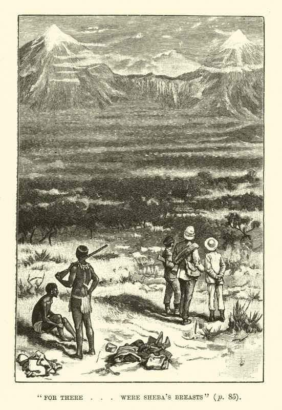 Illustrasjon for King Solomons Mines av H Rider Haggard av Walter Paget