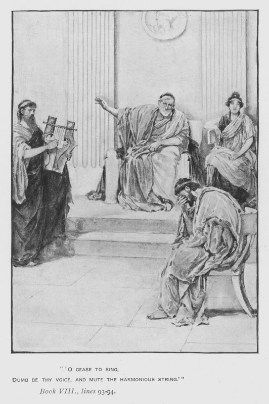Illustrasjon for pavens Odyssey of Homer (litho) av Walter Paget
