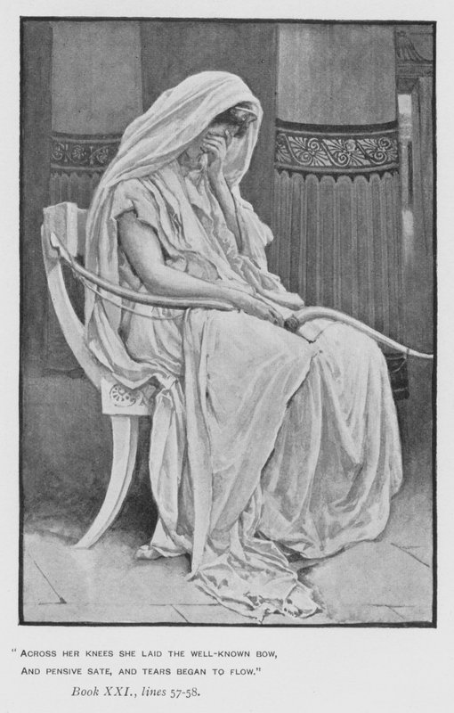 Illustrasjon for pavens Odyssey of Homer (litho) av Walter Paget
