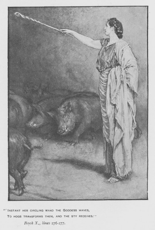 Illustrasjon for pavens Odyssey of Homer (litho) av Walter Paget