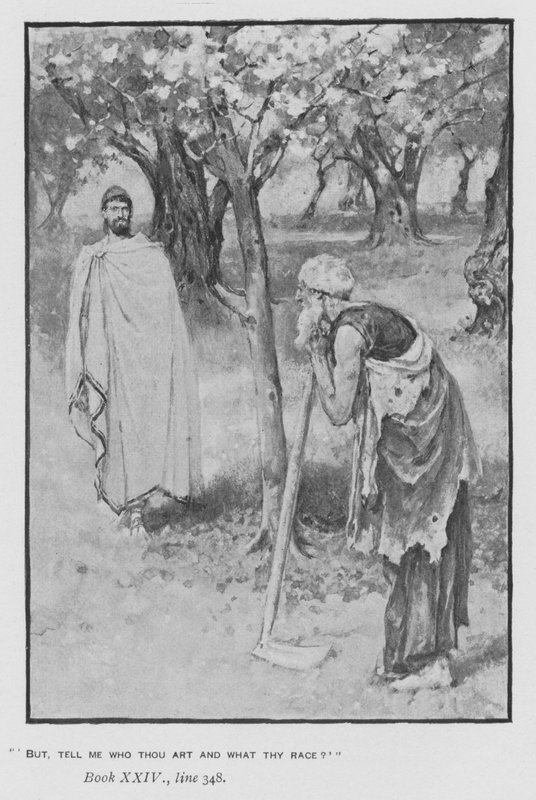 Illustrasjon for pavens Odyssey of Homer (litho) av Walter Paget