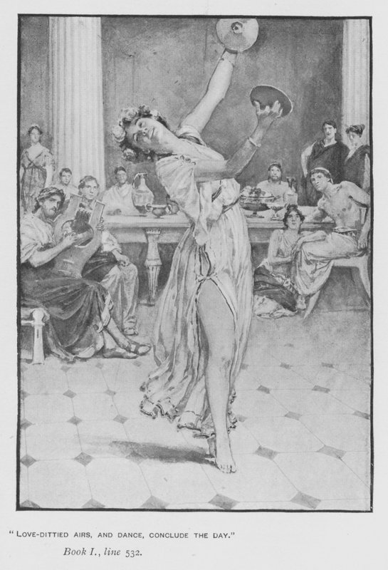 Illustrasjon for pavens Odyssey of Homer (litho) av Walter Paget
