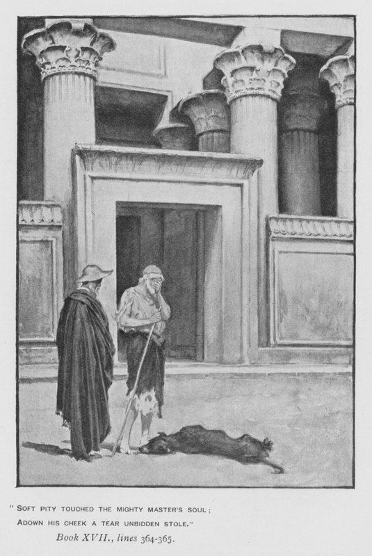 Illustrasjon for pavens Odyssey of Homer (litho) av Walter Paget