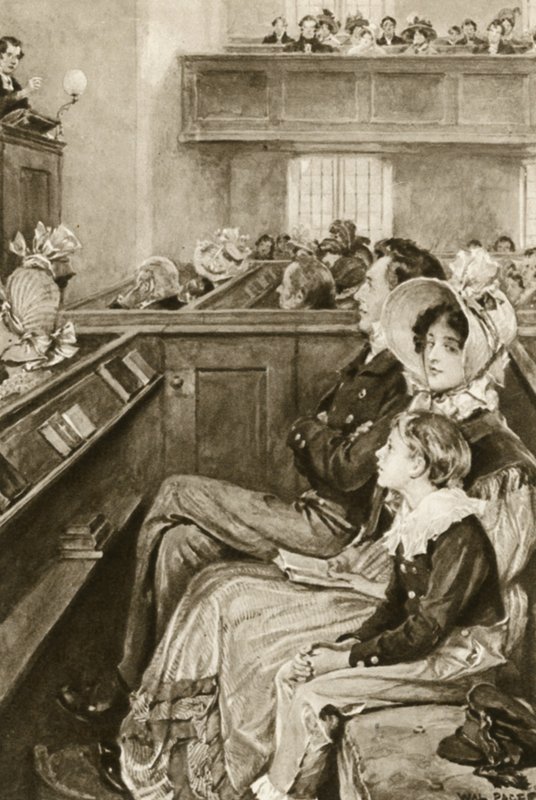 John Ruskin som en gutt som så på predikanten av Walter Paget