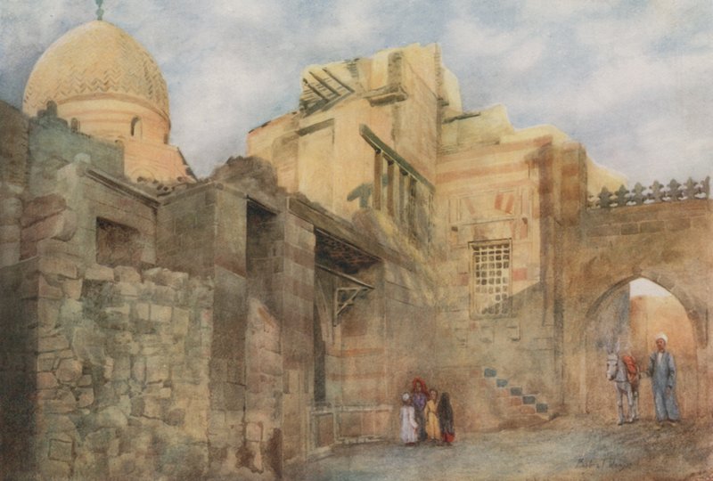 Gamle porten til en ødelagt moske nær Bab-el-Wazir, Kairo av Walter Spencer Stanhope Tyrwhitt