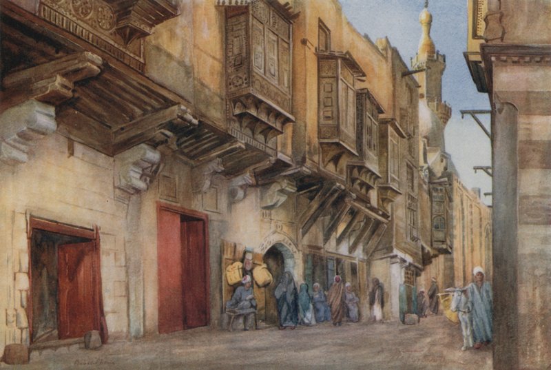 Gatescene, Bab-el-Sharia, Kairo av Walter Spencer Stanhope Tyrwhitt