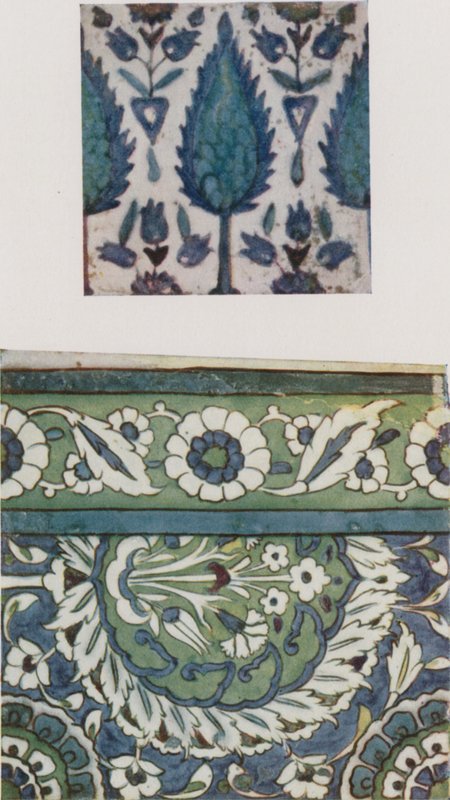 Syrisk flis, fra det XVIII. århundre, fra en Damaskus-moske, Syrian Tile, XVI. eller XVII. århundre, fra en Damaskus-moske av Walter Spencer Stanhope Tyrwhitt