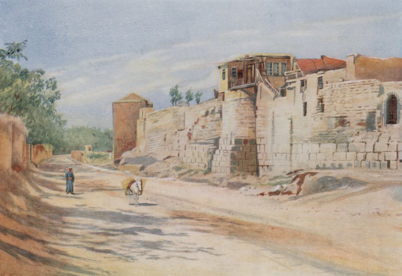 Tradisjonelt sted hvor St. Paul ble sviktet i en kurv, Damaskus av Walter Spencer Stanhope Tyrwhitt