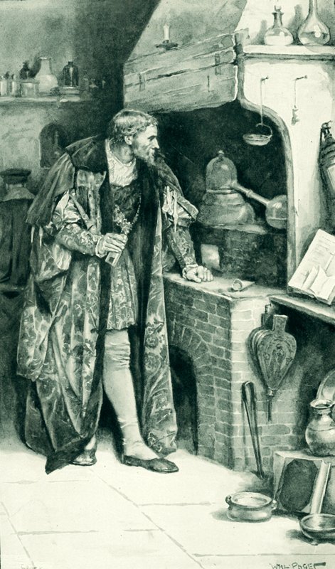 James IV som alkymist i laboratoriet sitt av Walter Stanley Paget