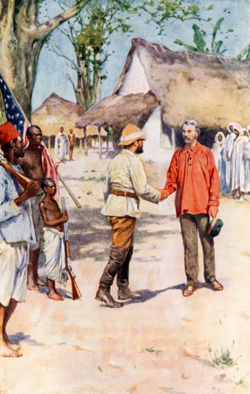 Livingstone og Stanley på Ujiji av Walter Stanley Paget
