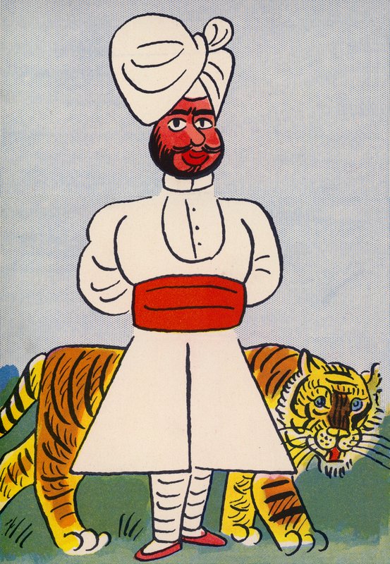 Walter Triers vanvittige kostymer: India (fargelitografi) av Walter Trier