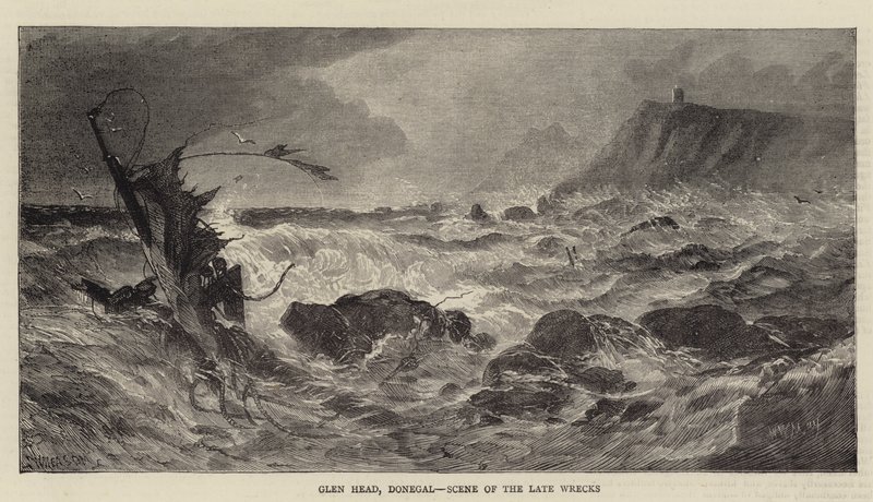 Glen Head, Donegal, Scene of the Late Wrecks av Walter William May