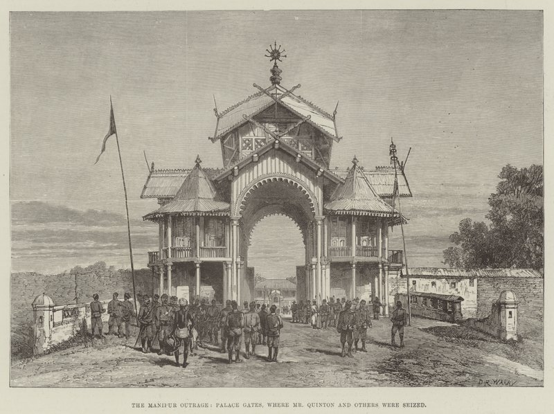 The Manipur Outrage, Palace Gates, hvor Mr Quinton og andre ble beslaglagt av Warry