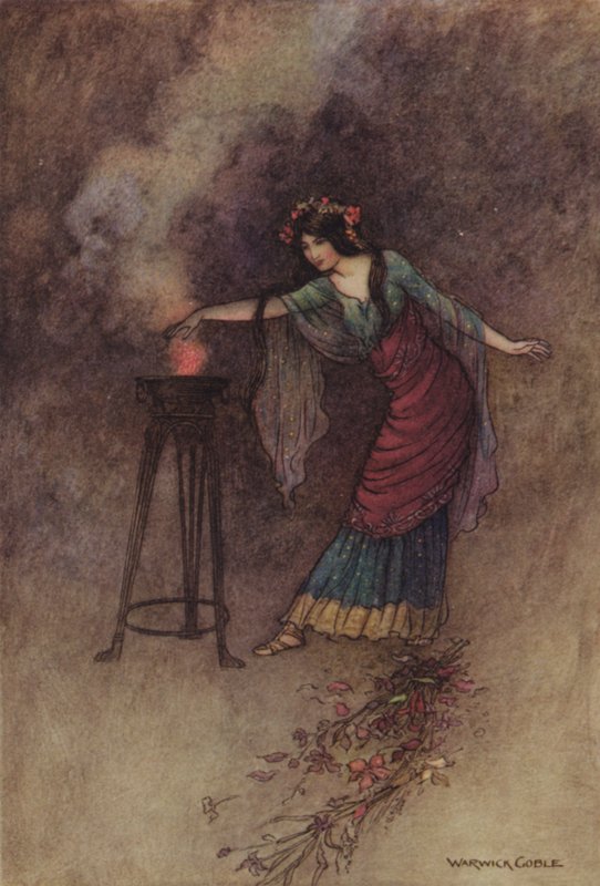 Geoffrey Chaucer, legenden om gode kvinner av Warwick Goble