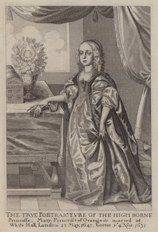 Mary, prinsesse av Orange (etsing) av Wenceslaus (after) Hollar