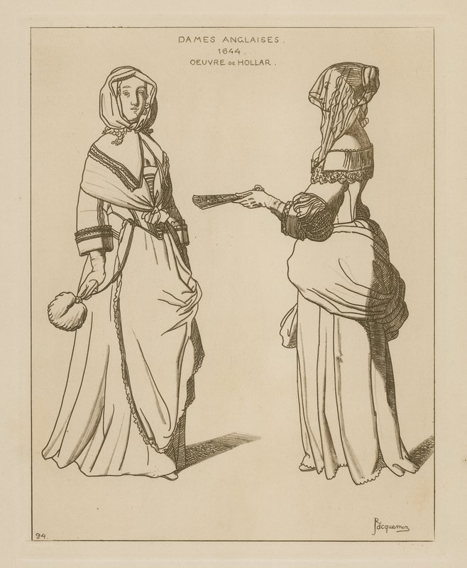 Engelske kvinner, 1644 av Wenceslaus Hollar