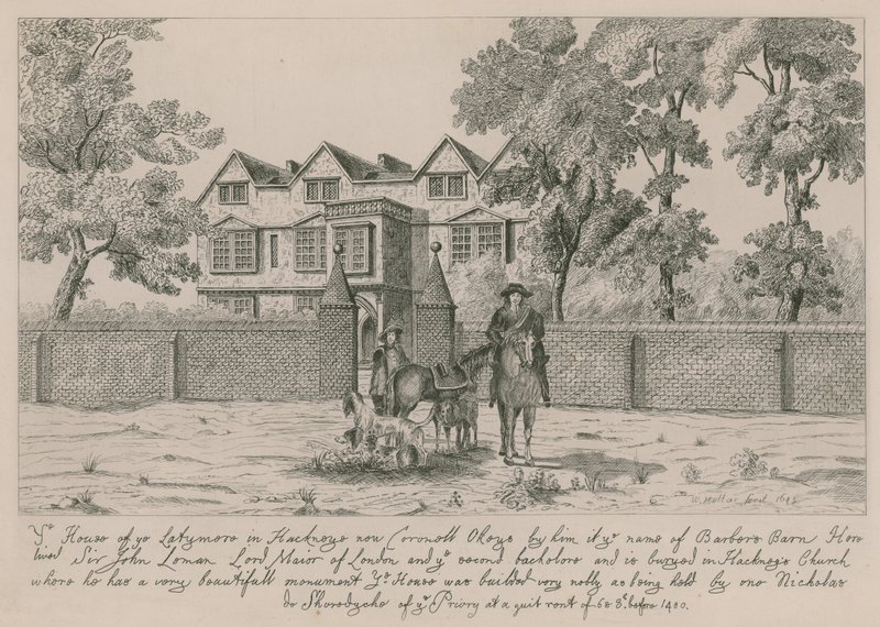 Huset til Latymere i Hackney av Wenceslaus Hollar