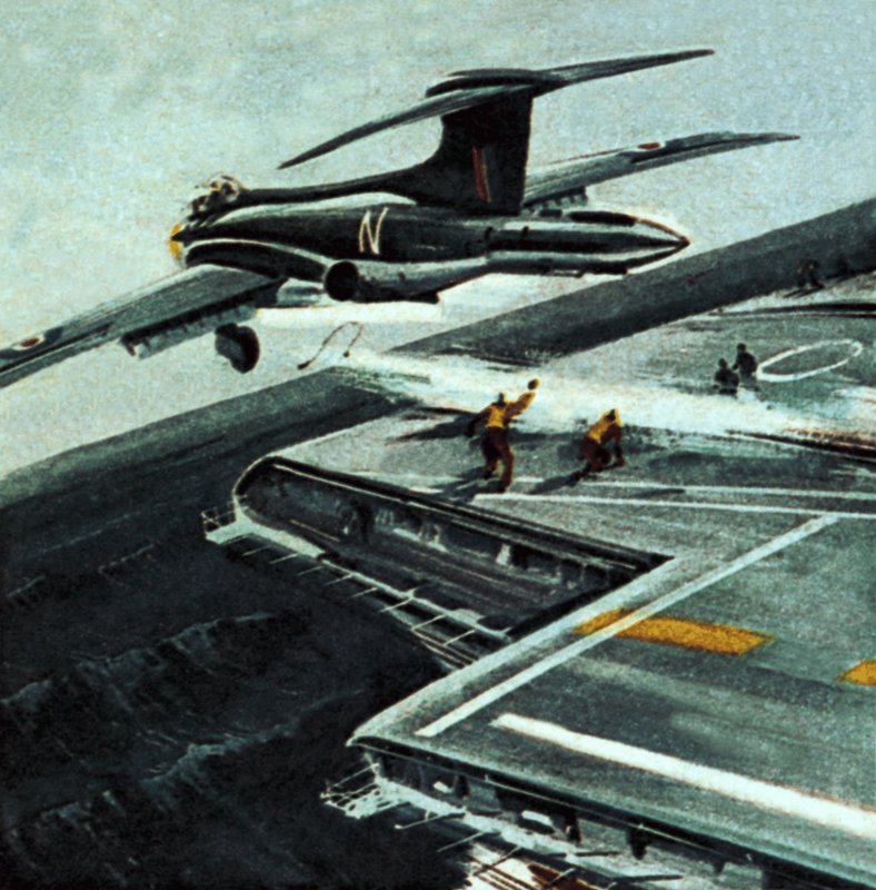 Jet og hangarskip av Wilf (20th century) Hardy