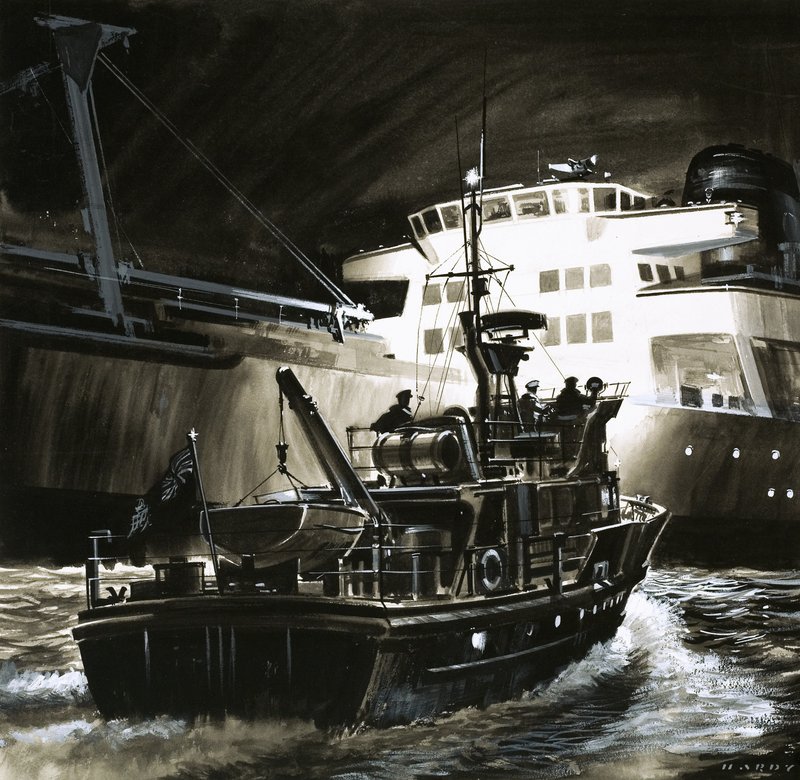 Den britiske livsstilen: Inntektskutt for den britiske kystvakten av Wilf (20th century) Hardy