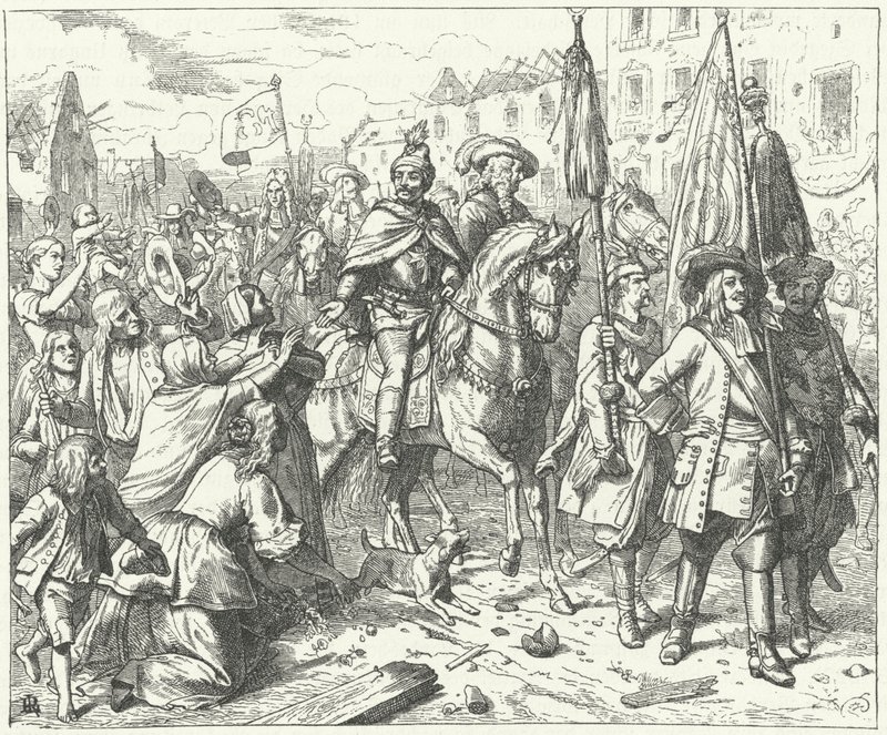Frigjørerne av Wien kommer inn i byen, 1683 av Wilhelm Camphausen
