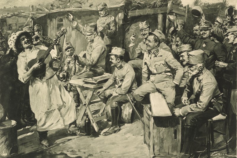 Wienerhumor i en leir av reservister i Karpatene av Wilhelm Gause