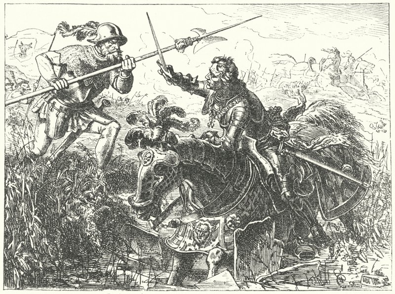 Karl den dristige, hertugen av Burgund, døde i slaget ved Nancy av Wilhelm Camphausen