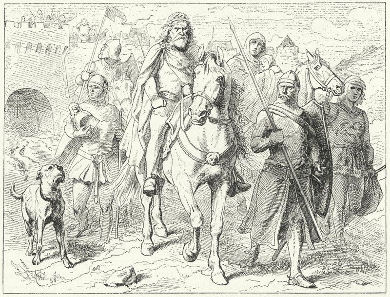 Henrik Løven, hertugen av Sachsen, før Bardowiek av Wilhelm Camphausen