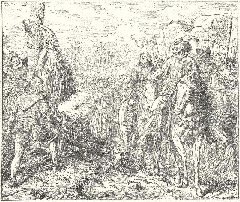Henrettelsen av Jan Hus av Wilhelm Camphausen