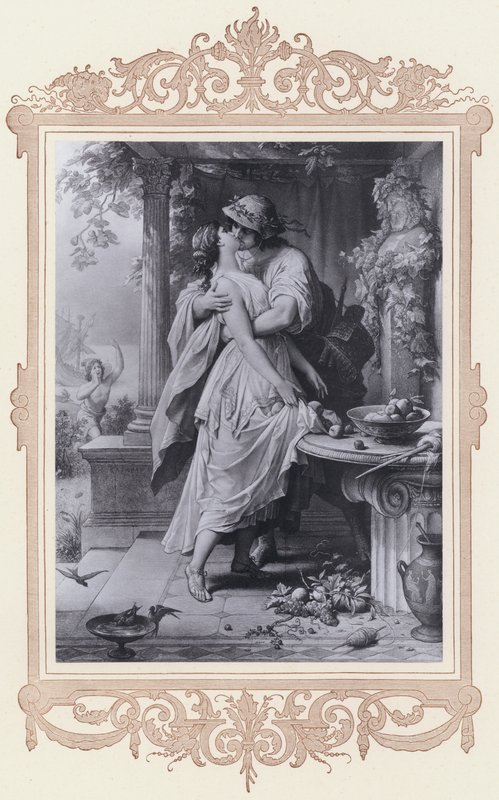 Dora, Alexis og Dora (litho) av Wilhelm von (after) Kaulbach