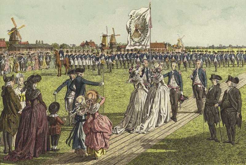 En bannerseremoni, 1786 av Willem II Steelink