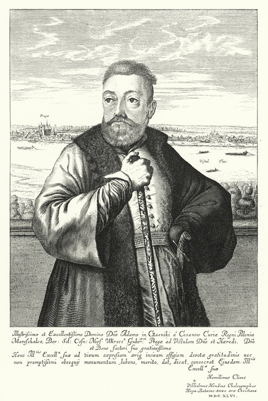 Adam Kazanowski , polsk-litauisk adelsmann (gravering) av Willem (c.1597 1660) Hondius