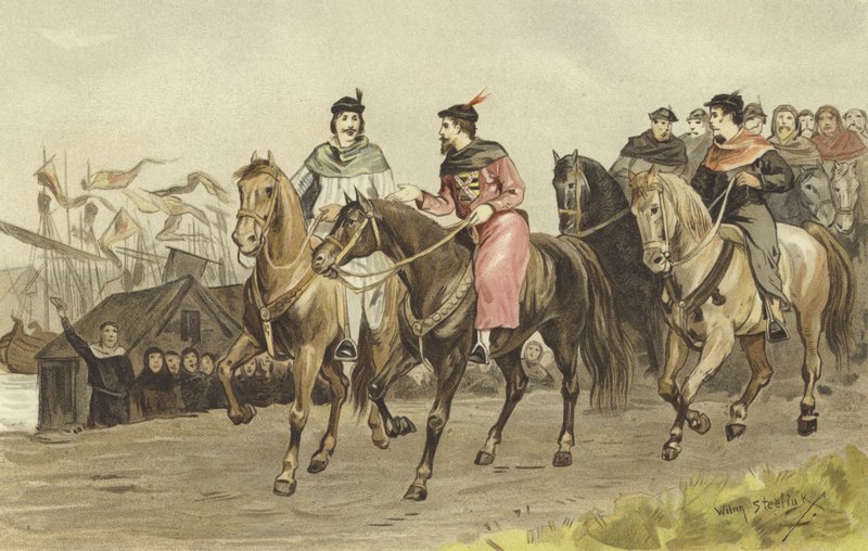 Floris V, greve av Holland, og Gijsbrecht IV av Amstel, 26. juli 1274 av Willem II Steelink