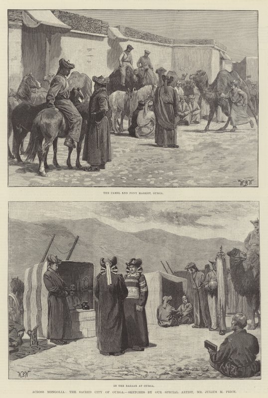 Over Mongolia, den hellige byen Ourga av William Barnes Wollen