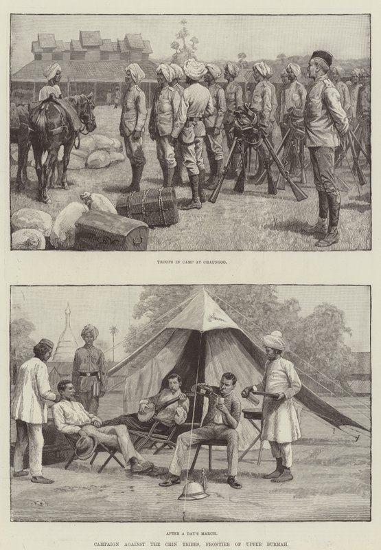 Kampanje mot Chin Tribes, Frontier of Upper Burmah av William Barnes Wollen