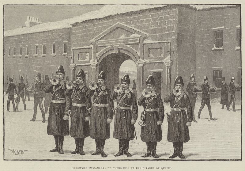 Jul i Canada, middager på Citadel of Quebec av William Barnes Wollen