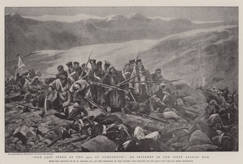 The Last Stand of the 44th at Gundamuck, en hendelse i den første afghanske krigen av William Barnes Wollen