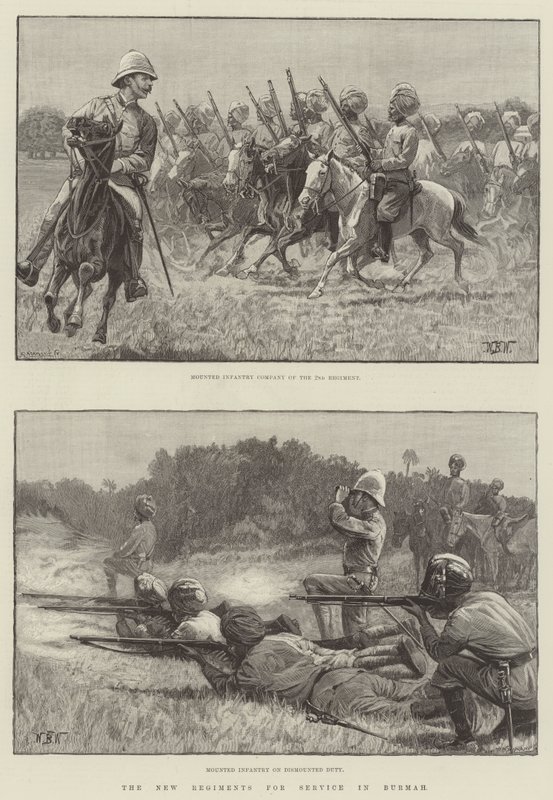 De nye regimentene for tjeneste i Burmah av William Barnes Wollen