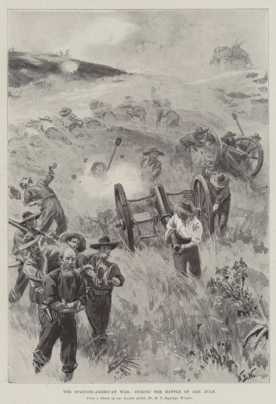 Den spansk-amerikanske krigen, under slaget ved San Juan av William Barnes Wollen