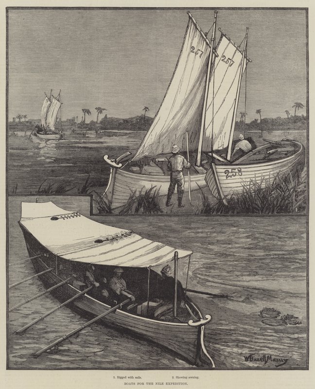 Båter for Nile-ekspedisjonen av William Bazett Murray