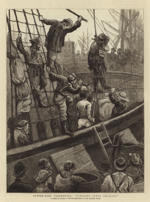 Påske-tidevannsseremonier, pisking av Judas Iskariot av William Bazett Murray