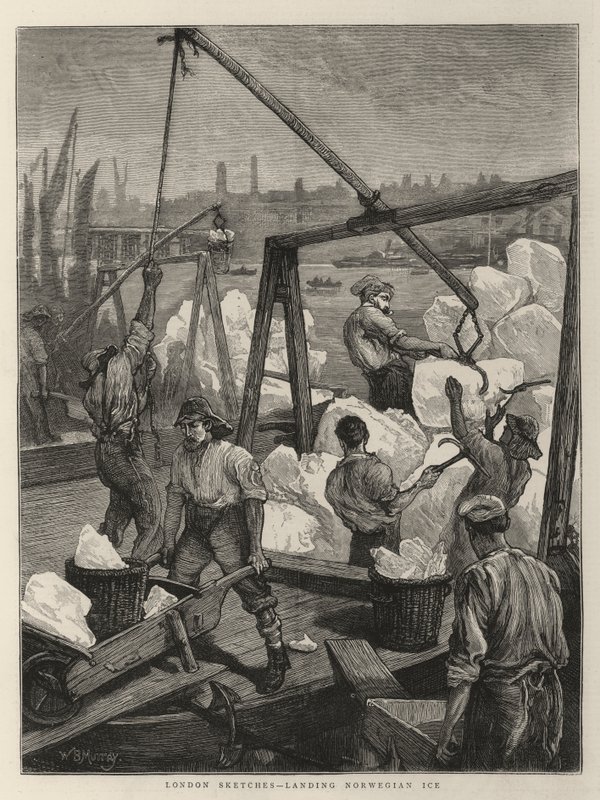 London Sketches, Landing Norwegian Ice av William Bazett Murray