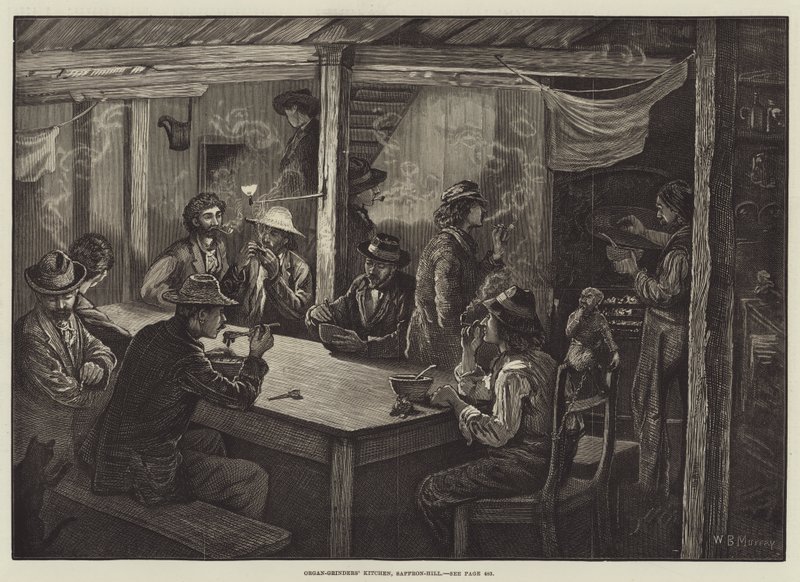 Orgelkverners kjøkken, Saffron-Hill av William Bazett Murray