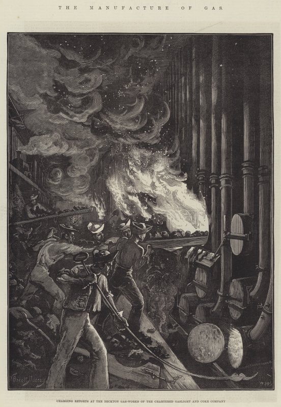 The Manufacture of Gas, lader Retorter ved Beckton Gas-Works of the Chartered Gaslight and Coke Company av William Bazett Murray